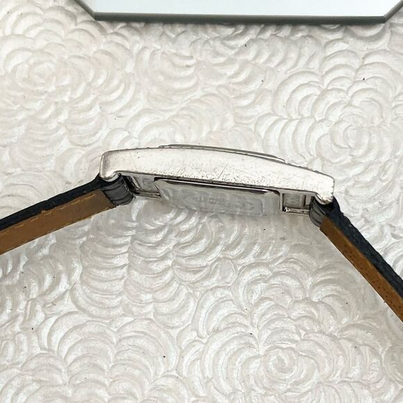 Pearl Rhinestone Embellished Art Deco Style Tank Watch with "Floating" Crystals - Picture 9 of 14